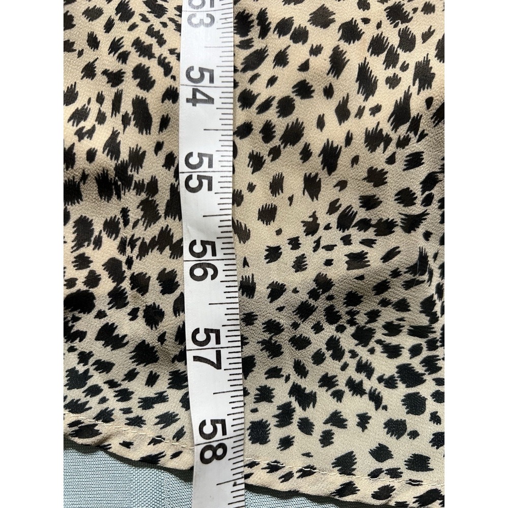 Baltic Born Maxi Dress Cha Cha Leopard Dot Print Taupe Sz M Flowy Boho Lined - Picture 6 of 7